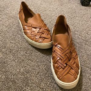 Frye Leather Huarache Slip On Shoes, size 10
